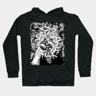 Occult Grunge Gothic Medusa - Creepy snake manga girl Art Hoodie